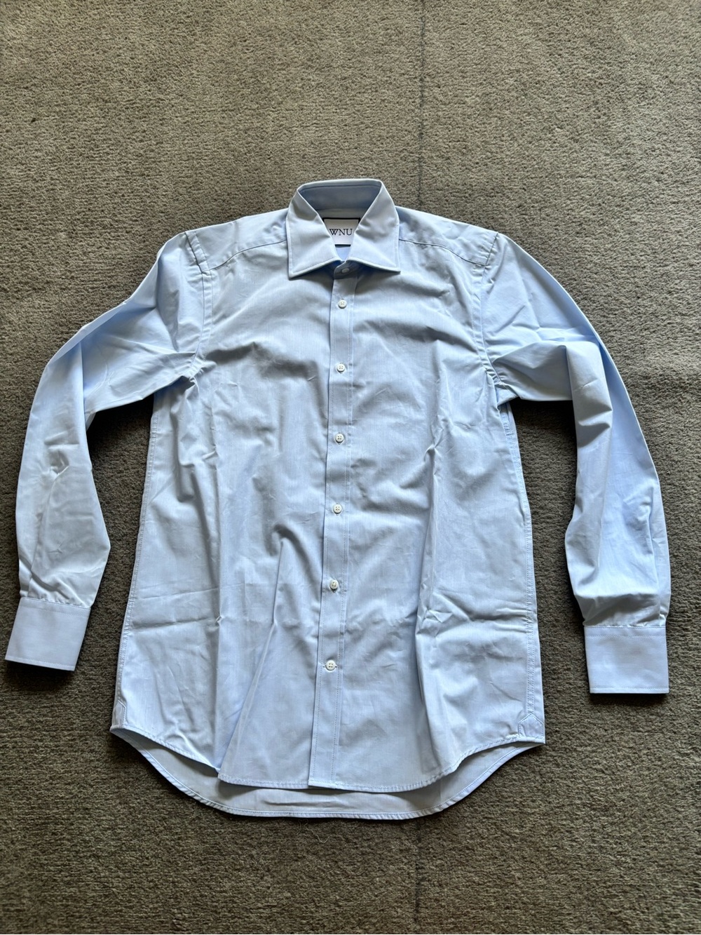 Men's Light Blue Button-Down Dress Shirt - Classic Point Collar NWOT